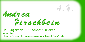 andrea hirschbein business card
